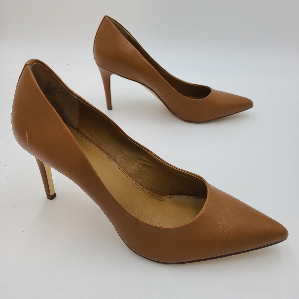 14th and Union Women 11 M High Heel Pumps Brown Shoes Slip On Work Size 11 M
